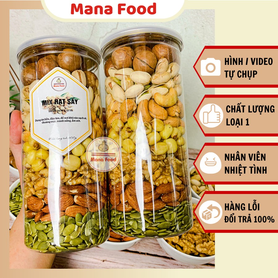 550G Mix 7 Hạt Dinh Dưỡng Mana Food |  VSATTP - Hạt bùi béo - Chất lượng