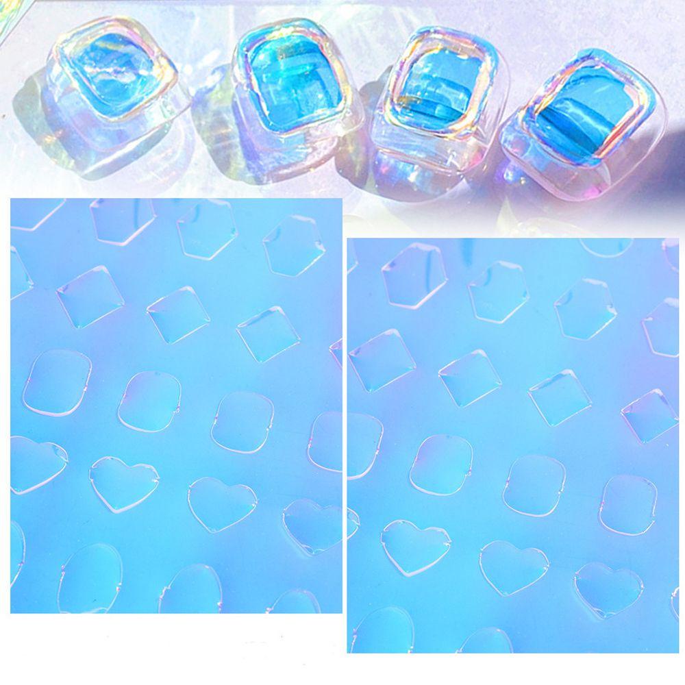 Giấy Foil Dán Móng Tay Nghệ Thuật Hình Chữ Nhật Họa Tiết Bướm Cực Quang Cực Quang