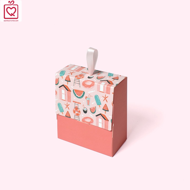 Hộp đựng quà mini cao 10cm đựng son môi, bánh kẹo, mỹ phẩm H01 phụ kiện giỏ quà sang trọng