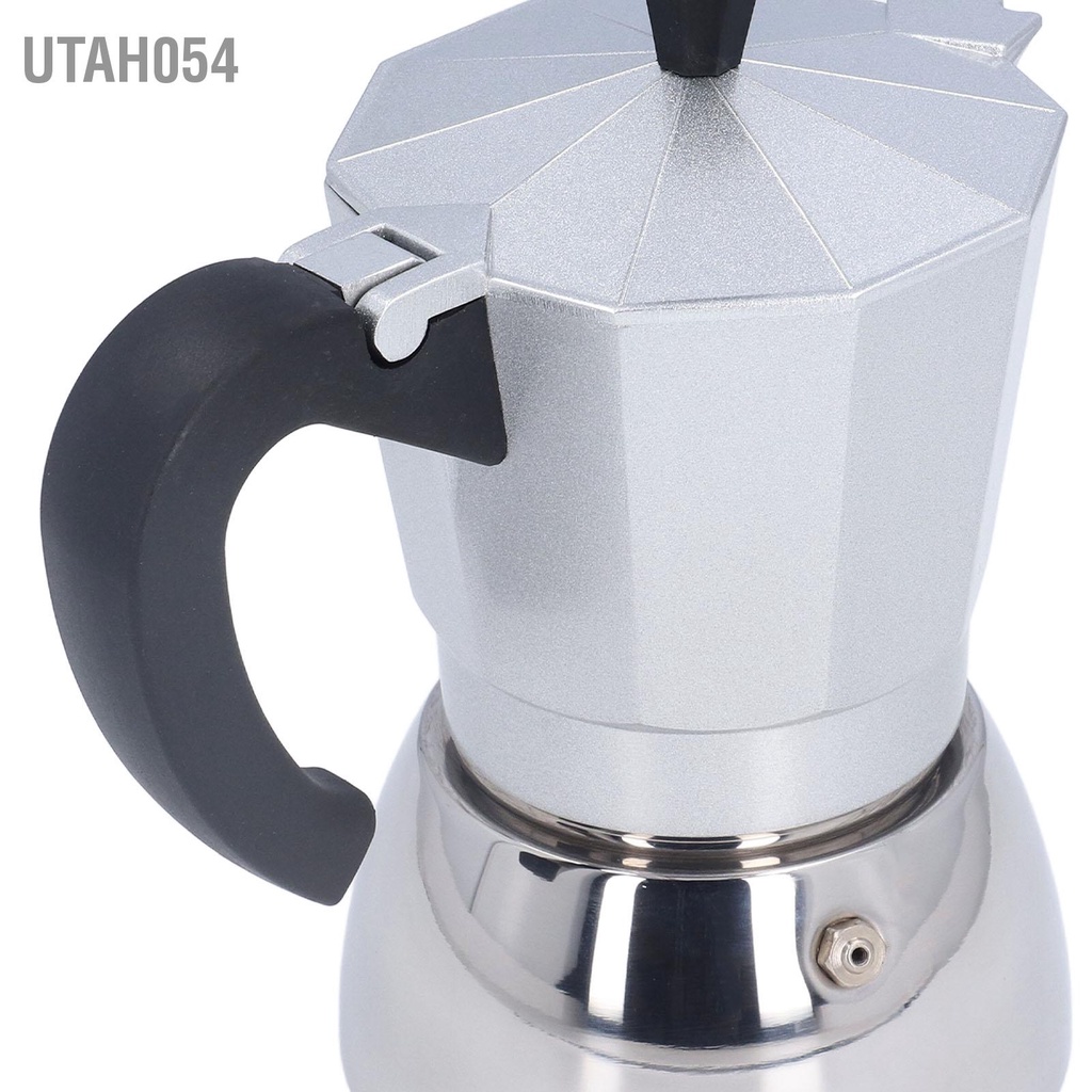 Utah054 Máy pha cà phê Stovetop 6 cốc Moka Pot Bình thơm ngon cho văn phòng bếp tại nhà