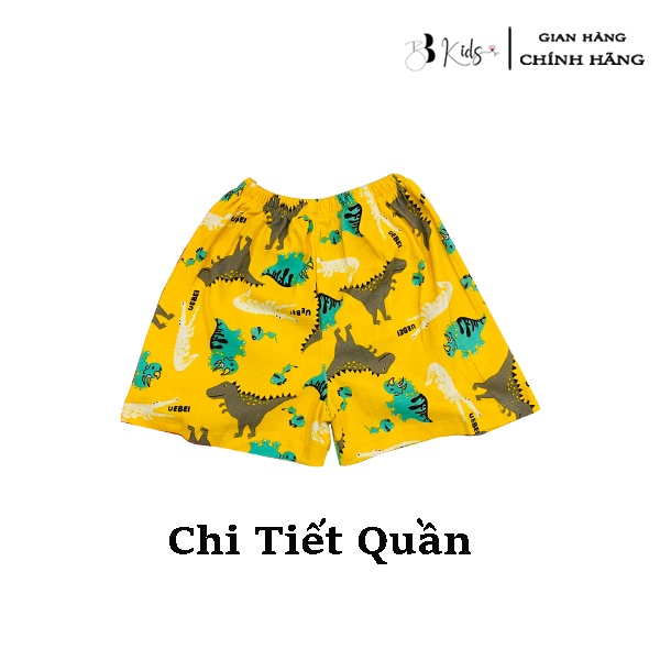 BB Kids Bộ Cotton Ngắn Tay Màu Vàng Cho Bé Trai