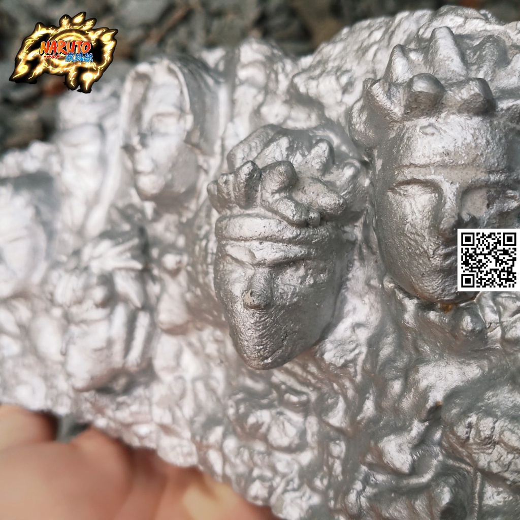 Mô hình tượng đài 7 vị Hokage màu bạc hoạt hình Naruto Đệ nhất Senju Hashirama nhị Senju Tobirama tam Sarutobi Hiruzen t