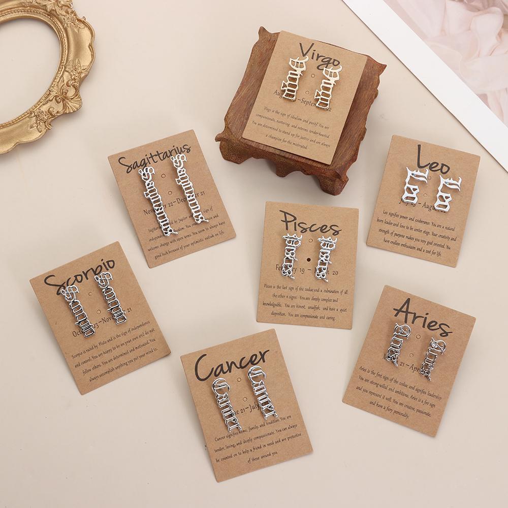 Khuyên Tai Nữ Hình 12 Cung Hoàng Đạo Thời Trang