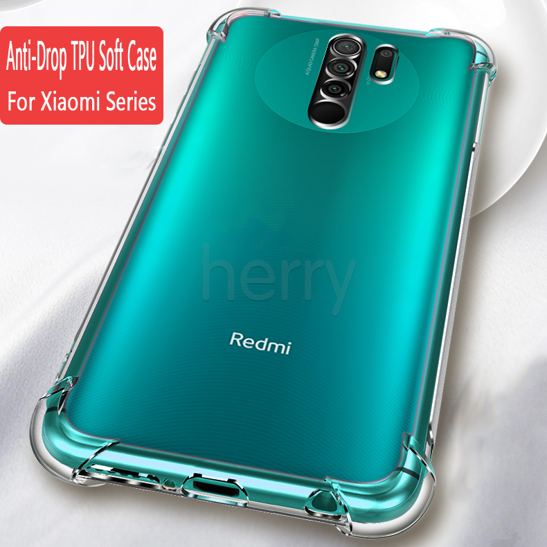 Siêu Chống Sock Ốp lưng Dẻo Trong suốt TPU vỏ điện thoại Cho Xiaomi Redmi Note 10 10S 9 9s 8 7 Pro Max 9T 9A 9C 8A 6 Poco F3 M3 F2 X3 NFC K40 K30 K20 Pro không ố vàng Chống Trầy Chống vết dầu