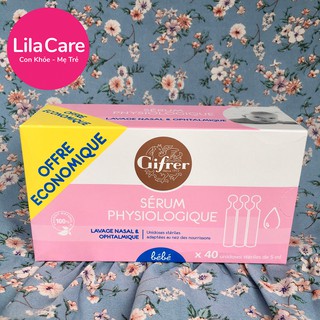 Nước muối sinh lý Gifrer Pháp màu hồng 40 ống