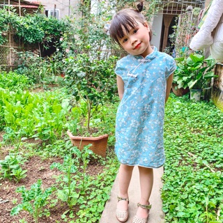 Sườn xám cho bé giá rẻ (ảnh thật siêu xinh)