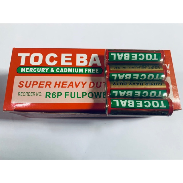 Pin Toceba AA 1 vỉ= 4 viên