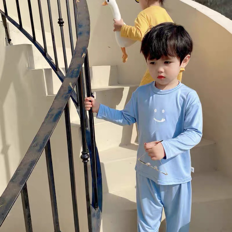 Bộ Quần Áo Trẻ Em Dài Tay Minky Mom Funny Cao Cấp Cho Bé Chất Thun Lạnh Mềm Mịn Thoáng Mát Size 6-19kg