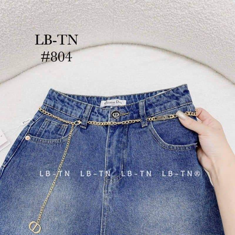 Quần sooc jeans kèm đai xích hàng QCL1