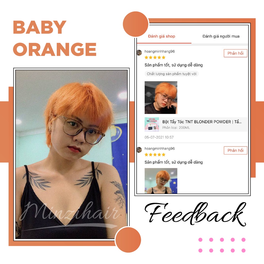 Thuốc Nhuộm Tóc Baby Orange | Cần Tẩy Tóc - Minzihair Hà Nội