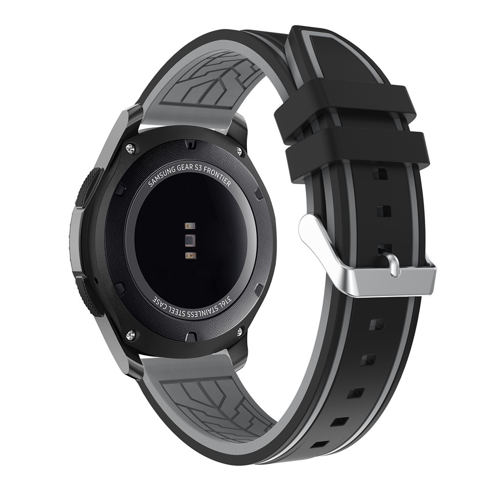 Dây đeo thoáng khí bằng silicone khóa inox cho đồng hồ thông minh Samsung Gear S3 Classic / Frontier Galaxy 46mm 22mm