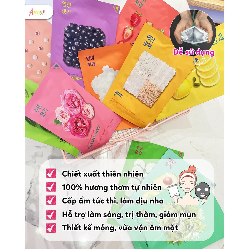Mặt nạ dưỡng da Hàn Quốc Holika Holika chiết xuất chanh nhiều dưỡng chất thẩm thấu nhanh cho làn da căng bóng 23ml