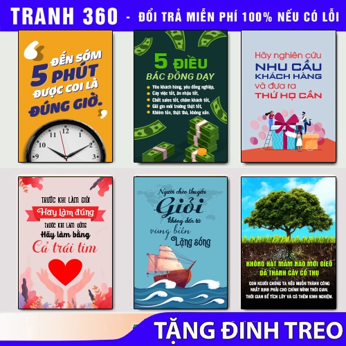 Tranh slogan văn phòng tranh tạo động lực công ty tranh khẩu hiệu decor chất liệu vải canvas cao cấp có khung nhiều mẫu