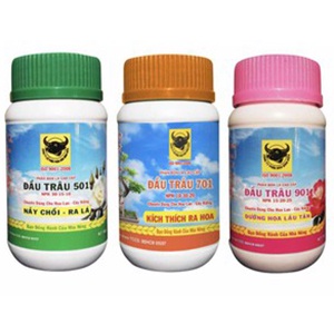 Bộ 3 Hũ 100g NPK Đầu Trâu MK 501 (30-15-10)-701 (10-30-20)- 901 (15-20-25)- Nảy Chồi-Kích Thích Ra Hoa- Dưỡng Hoa Lâu