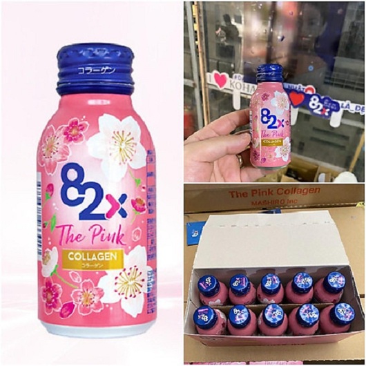 Nước uống làm đẹp da 82X The Pink Collagen hỘP 10 Chai