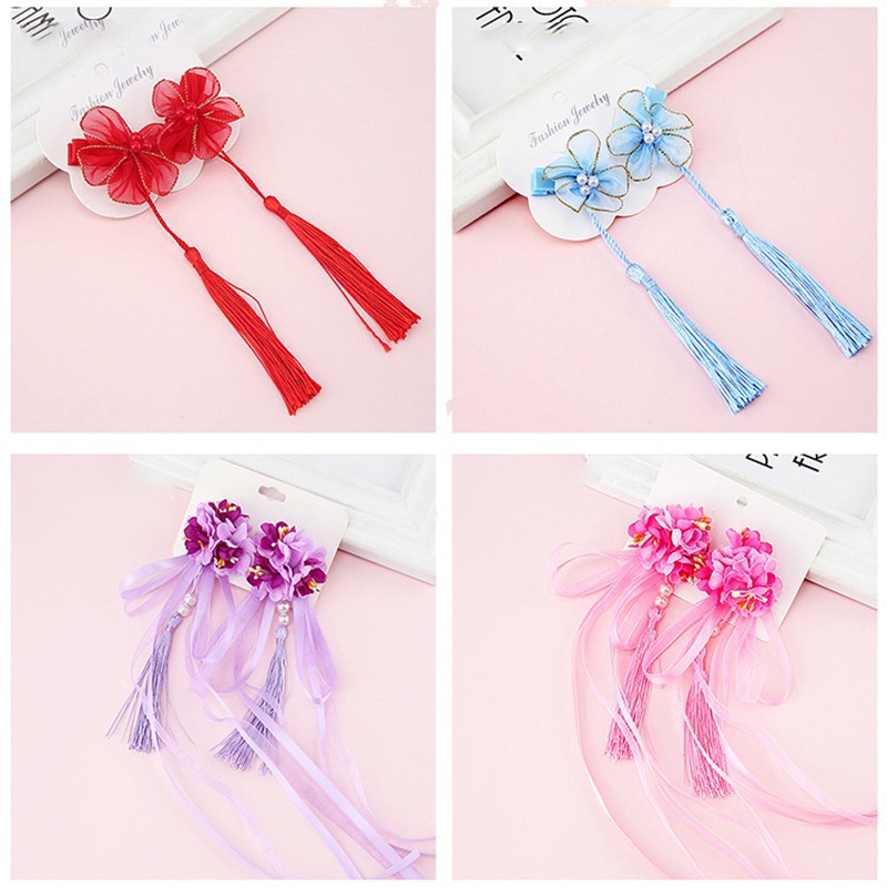 Kẹp Tóc Tua Rua Phong Cách Trung Hoa Đáng Yêu Cho Bé Gái