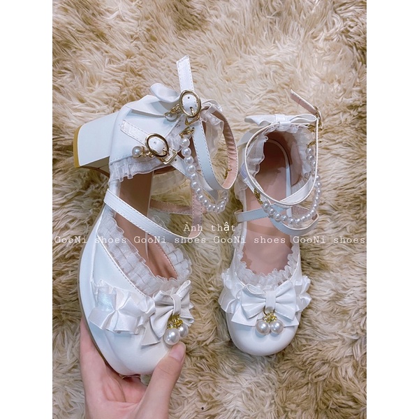 Giày sandal cao gót phong cách lolita Nhật Bản kiểu dáng tiểu thư thời trang 2022 dành cho nữ