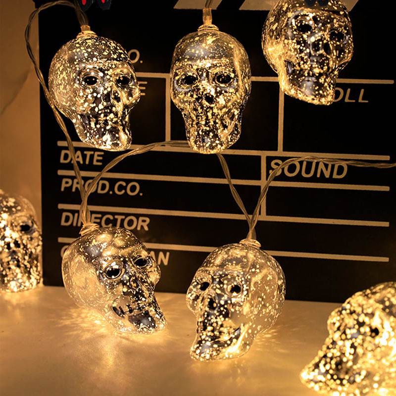 Dây Đèn LED 20 Bóng Hình Đầu Lâu / Bí Ngô Trang Trí Tiệc Halloween