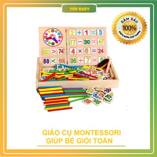 [Montessori] Giáo Cụ Giúp Bé Giỏi Toán, Đồ Chơi Gỗ Đa Năng Phát Triển Trí Não