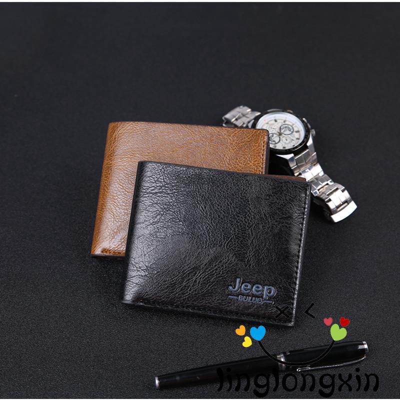 ♟New Men´s Retro PU Leather Bifold Wallet Slim Multi-function Purse With ID Windows