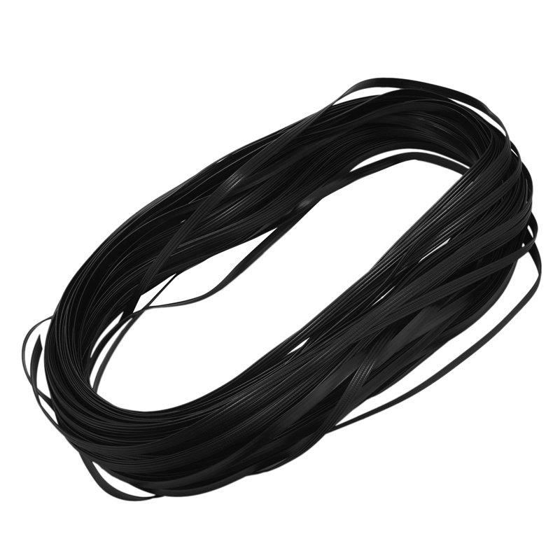 Phẳng PE mây nhựa đan cho ghế tựa bàn cà phê Sửa chữa đồ nội thất bằng mây ( Bốn dòng 'Đen '8 x 1,2mm)