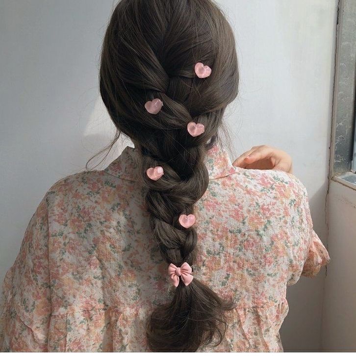 Loạt Kẹp Tóc Màu Hồng Ngọt Ngào! Kẹp Tóc Hình Hoa Trà/Trái Tim/Quả Đào Đính Nơ Xinh Xắn