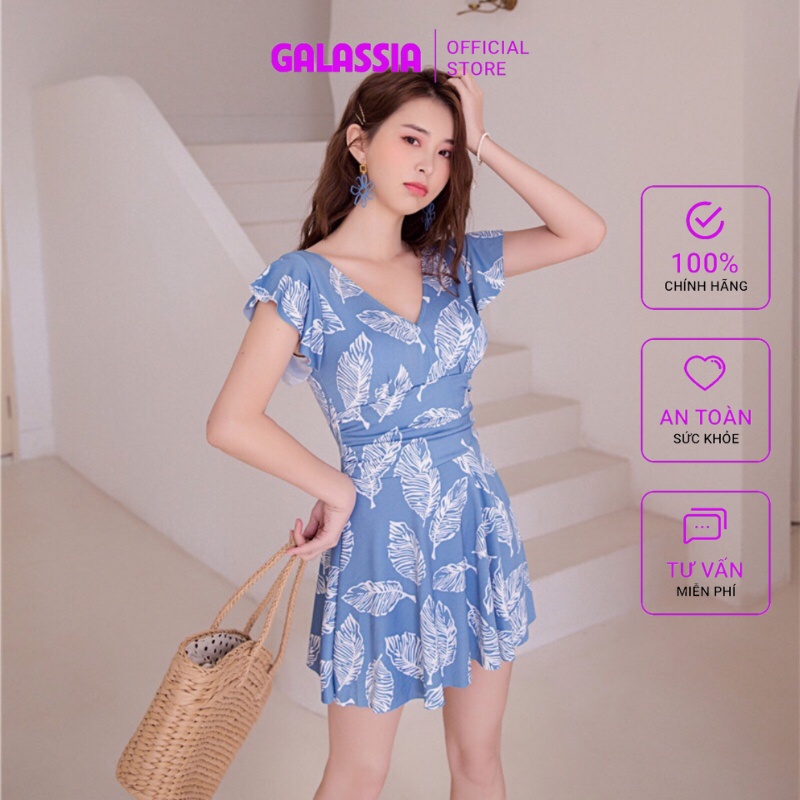 Đồ bơi nữ big size bikini 1 mảnh kín đáo dạng váy đi biển cỡ lớn cho nàng béo GALASSIA