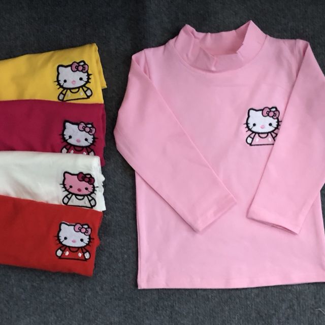 Áo cotton cổ 3p cho bé gái