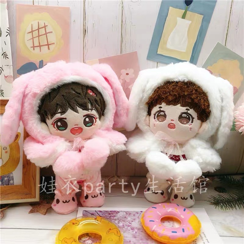Áo choàng thỏ cho doll 20cm