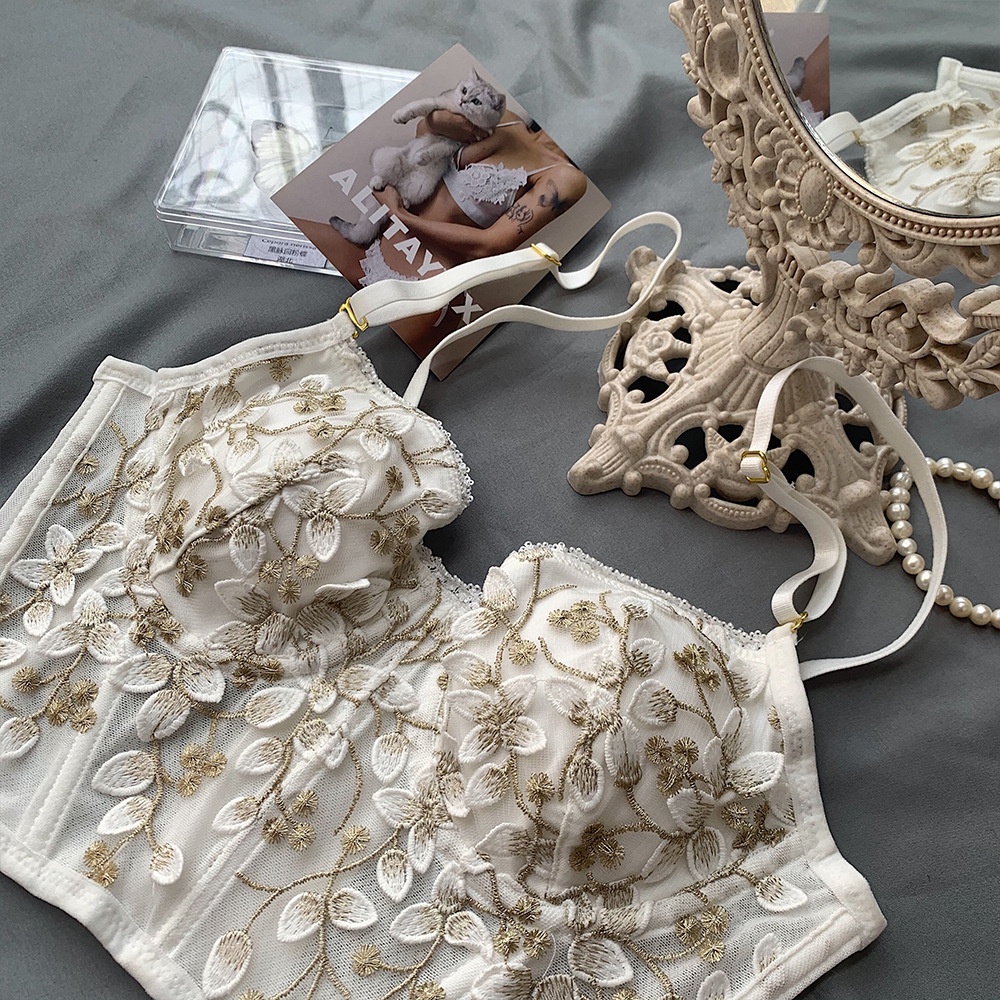  Áo lót nâng ngực có gọng dưới ren thêu mềm mại đồng quê retro kiểu Pháp bán lẻ | BigBuy360 - bigbuy360.vn