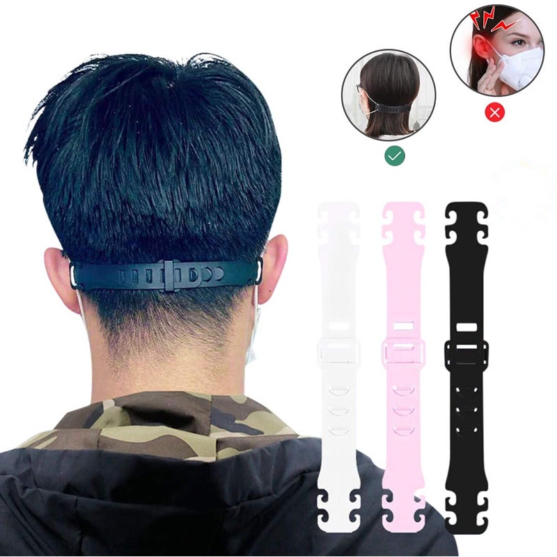 1 Cặp Dây Đeo Khẩu Trang Silicone Mềm Chống Trượt Có Thể Điều Chỉnh
