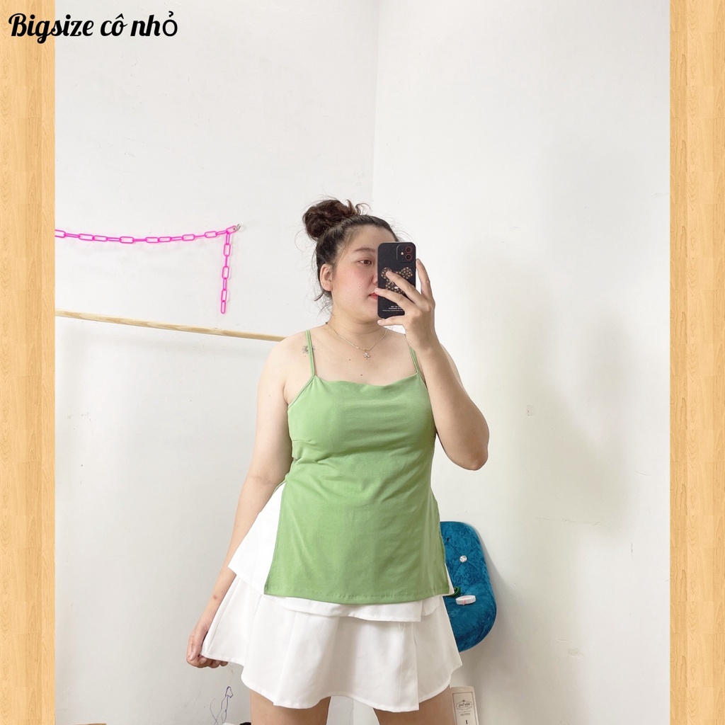Áo dây  không croptop bigsize nữ vải borip Thái loại 1 co giãn thoải mái từ58kg-95kg A33
