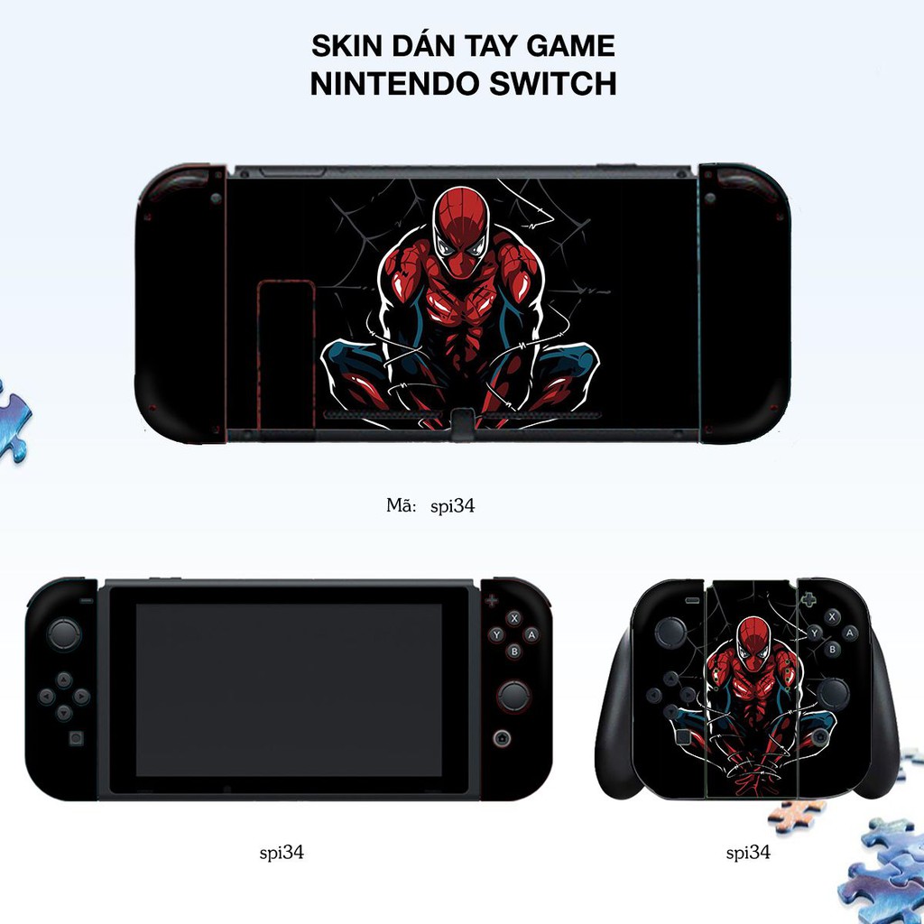 Skin dán máy Nintendo Switch in hình Supermen Người nhện Siêu Đẹp [ Nhiều Hình ]