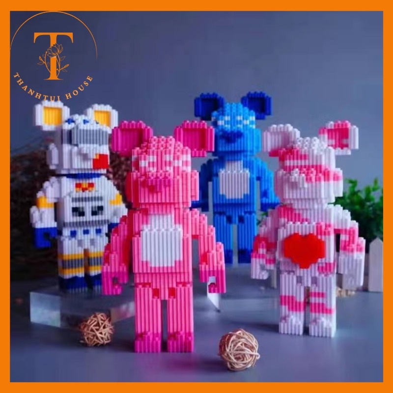 Gạch xếp hình gấu Bearbrick sz 20cm