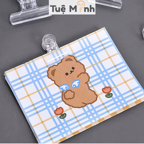 Kẹp giấy trong suốt mini K60 kẹp bướm nhựa trong suốt basic ghi chú đánh dấu đẹp mắt