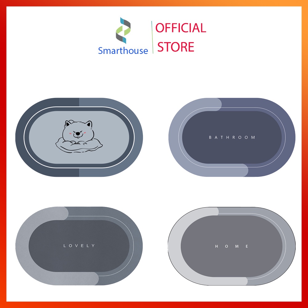 Thảm phòng tắm thấm hút nước siêu nhanh, chống trơn trượt cao cấp