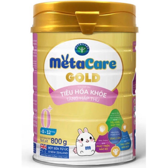 Sữa Metacare gold 0+ loại 800gam (mẫu mới)