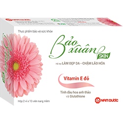 Viên uống Bảo Xuân Skin mới - Vitamin E đỏ (Hộp 2 vỉ x 10 viên nang)
