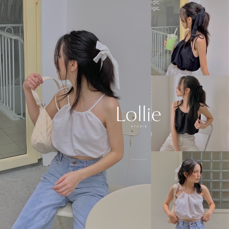 áo yếm buộc cổ dáng ngắn tặng kèm băng đô TKA290 LOLLIE STUDIO | WebRaoVat - webraovat.net.vn