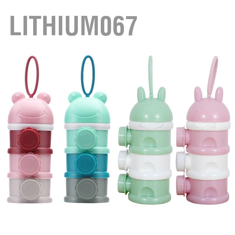 Lithium067 Hộp đựng sữa bột Di động Phân lớp độc lập Chống rò rỉ Máy phân phối đồ ăn nhẹ công suất lớn