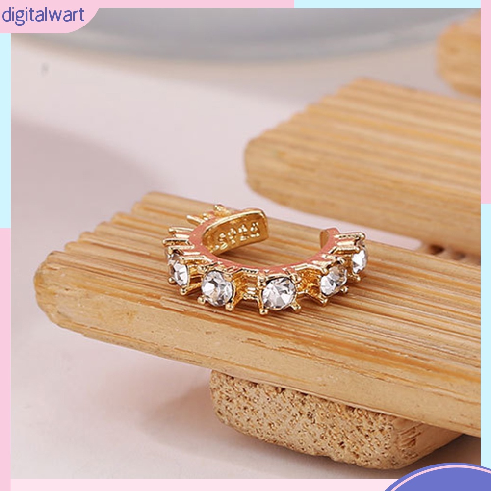 Khuyên kẹp vành tai đính đá thời trang cho nữ