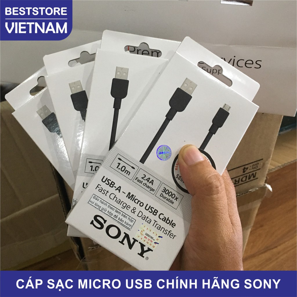 DÂY CÁP SẠC VÀ TRUYỀN DỮ LIỆU SONY CP-AB100/BCE - HÀNG CHÍNH HÃNG SONY VIỆT NAM