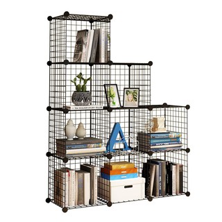 Tủ ghép lưới sắt 9 ô 34T34 kèm búa gỗ có 3 màu hồng đen trắng