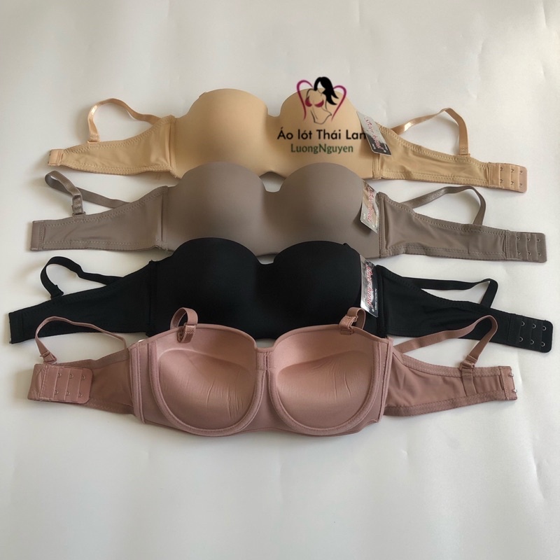 Áo lót nữ áo ngực cup ngang đệm dầy Thái Lan Sisterhood 9685 nâng ngực có gọng vải mát size 32, 34, 36