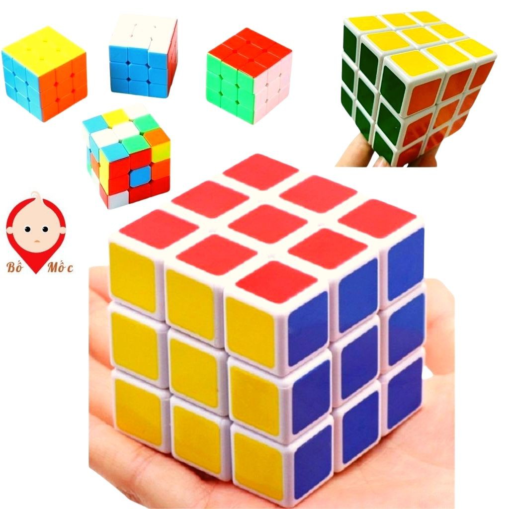 Khối Rubik Sắc Màu 3x3 - Rubik Vuông Nâng Cao Khả Năng Tư Duy Cho Bé - Shop Bố Mốc