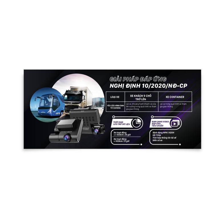 (Hỗ trợ lắp đặt tại Hà Nội) Camera Hành Trình Trực Tuyến chuẩn Nghị định 10/2020 Vietmap VM300 ghi hình trước & trong xe | BigBuy360 - bigbuy360.vn
