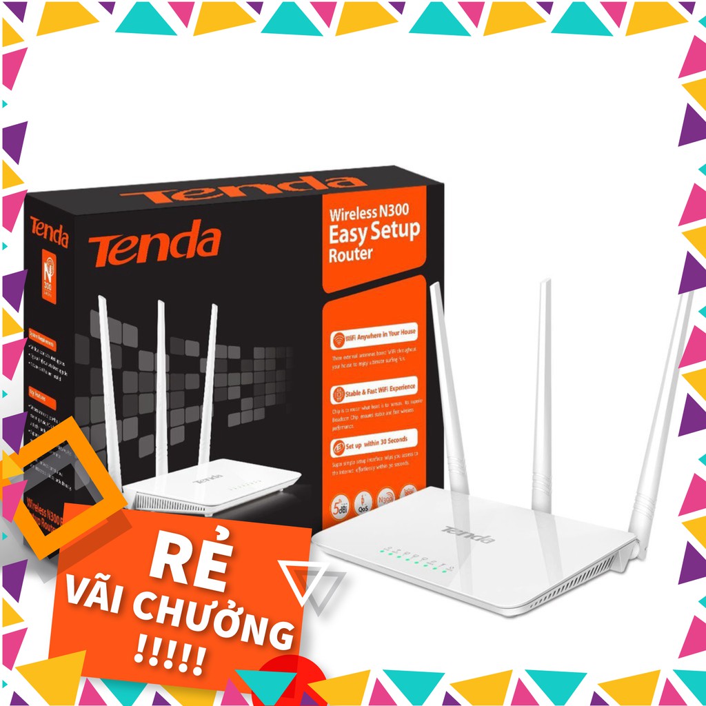 sale Bộ Phát Wifi Chuẩn N 300Mbps Tenda F3