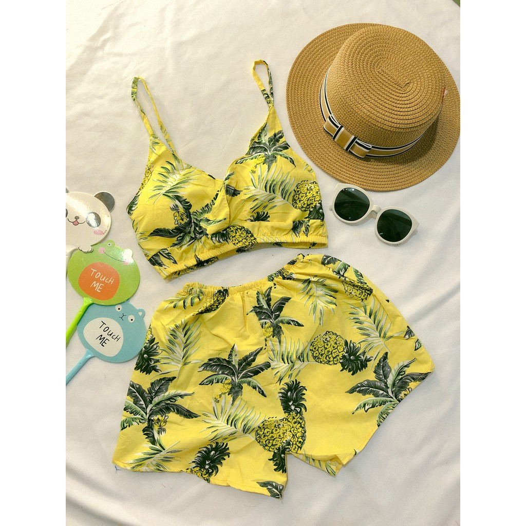 Set bikini đi biển mẫu trái dứa | BigBuy360 - bigbuy360.vn