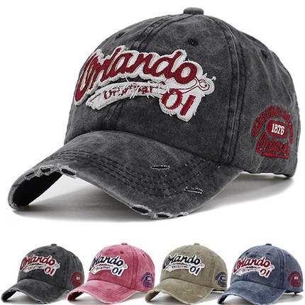 mũ bóng chày  nón lưỡi trai Mũ Lưỡi Trai Vải Cotton Thêu Chữ &quot;Orlando&quot; Có Thể Điều Chỉnh Kích Thước Thời Trang mũ lưỡi trai nam  mũ nữ