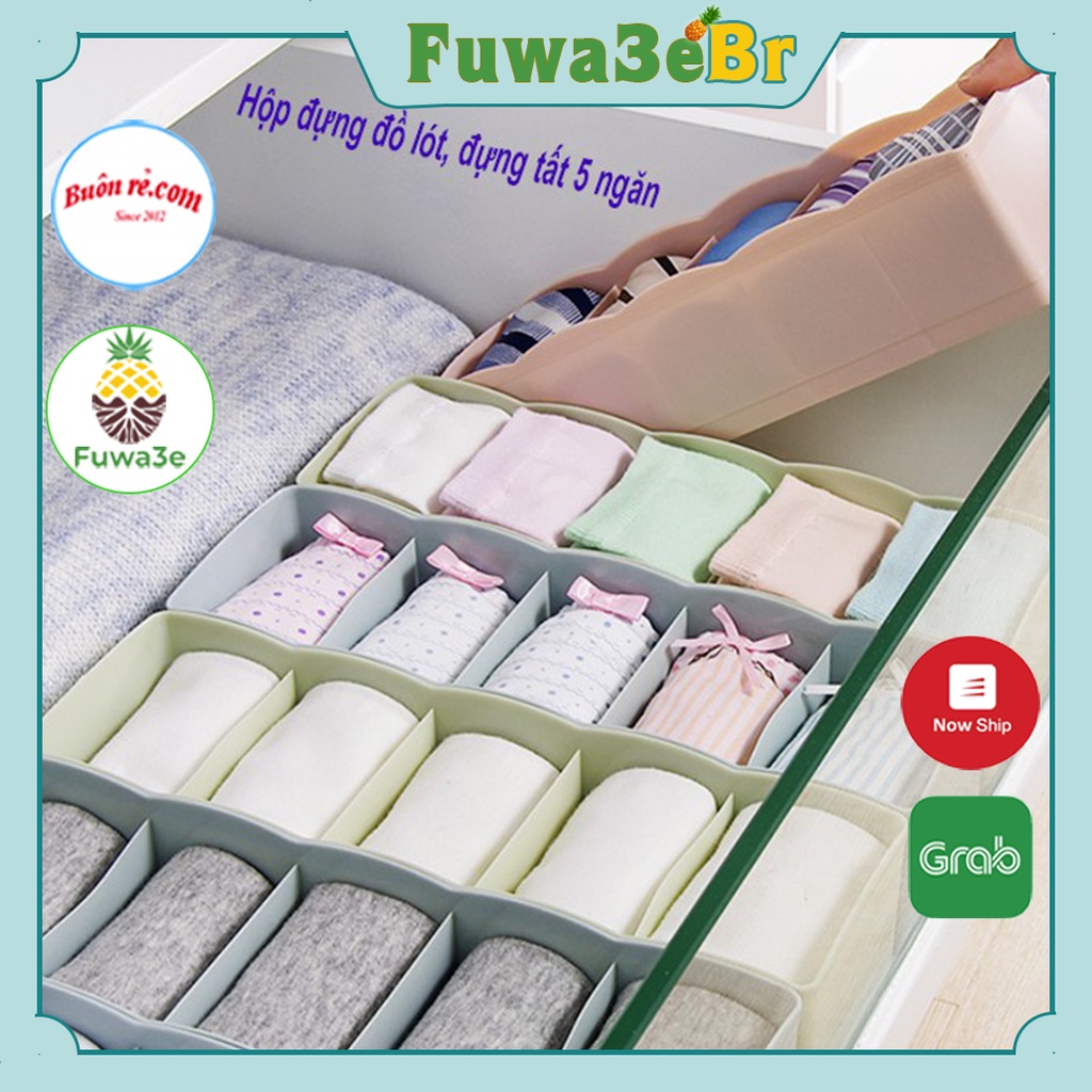 Hộp đựng đồ lót, đựng tất 5 ngăn đa năng tiện dụng - Khay đựng quần áo tiện ích - Buôn rẻ 00668